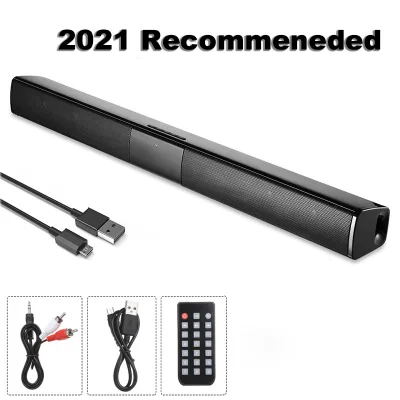 banchugw 20W TV Sound Bar Wired and Wireless Bluetooth Home Surround SoundBar for PC Theater TV Speaker