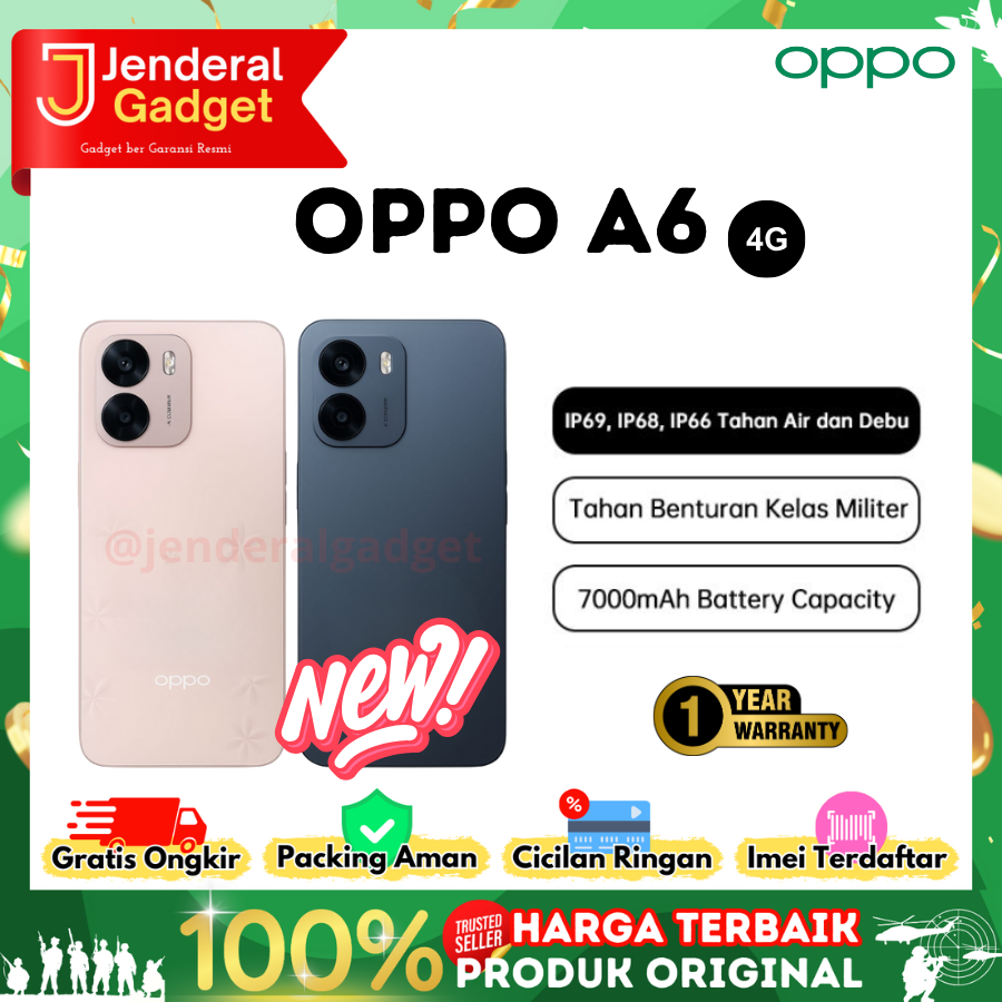 Oppo A6 6/256GB NFC Garansi Resmi Giá 3,299,000 Đồng*Miễn phí vận chuyển