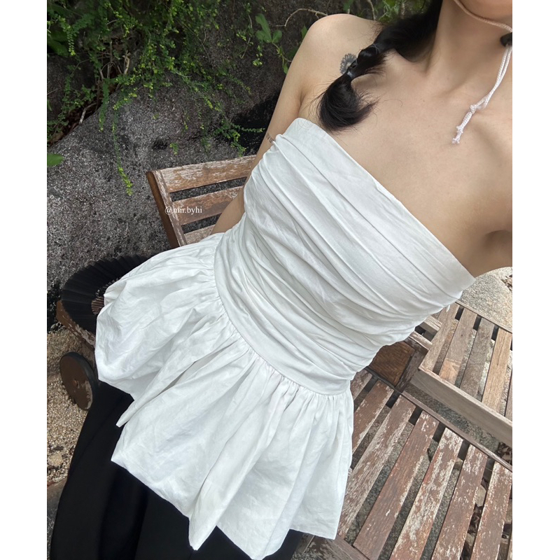 Áo quây linen xô hàn | felie top | mir.byhi