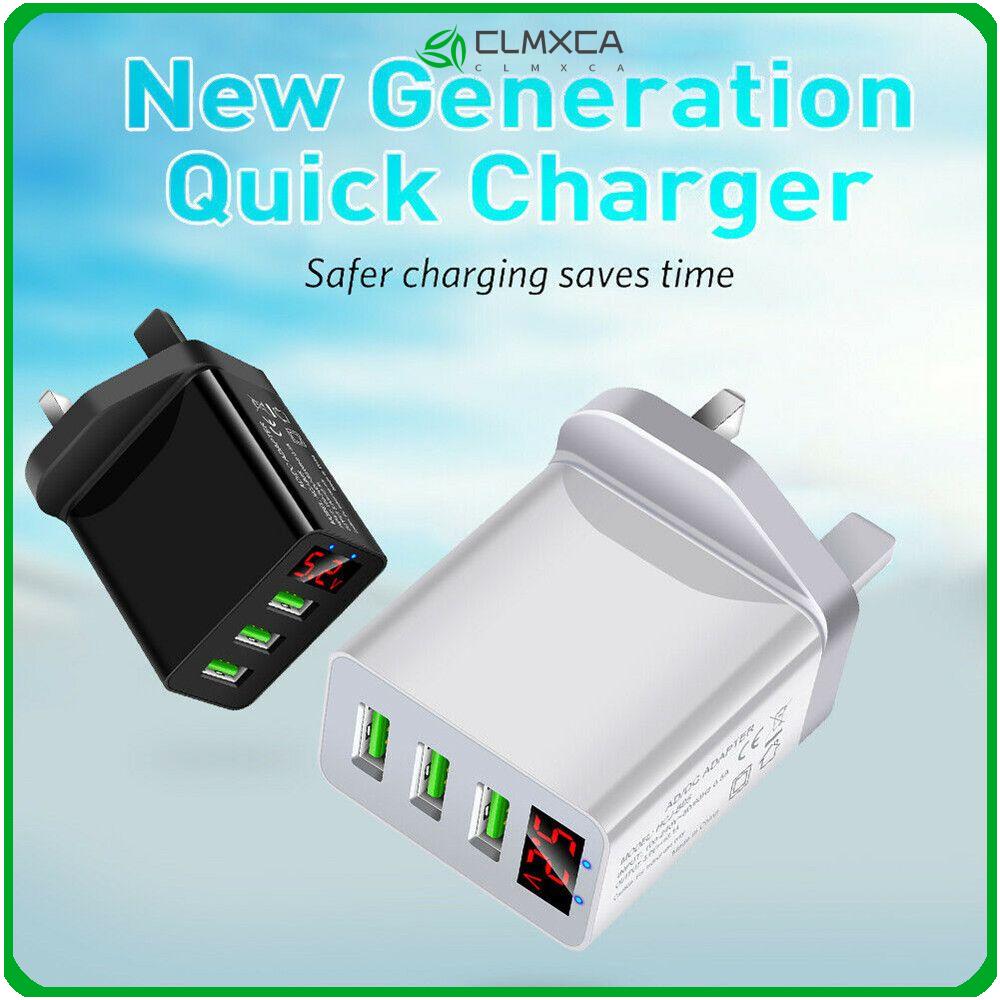 CLMXCA Portable 3 Multi-Ports Fast Quick Charge Charger Power Supply