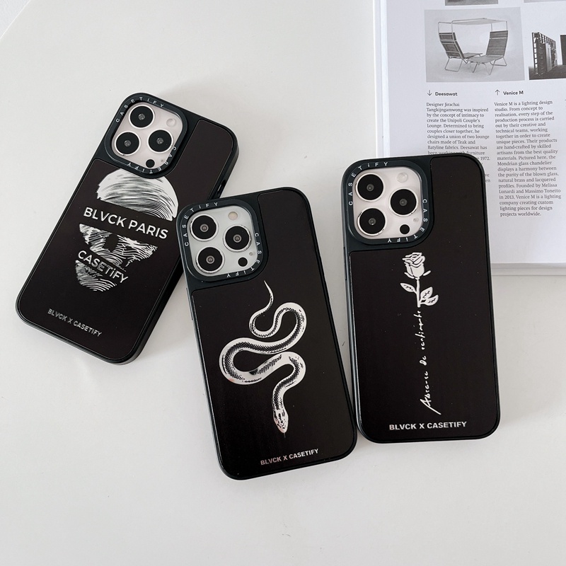 Casetify Blvck Snake Skull Tpu Shockproof Case For Iphone 14 Pro