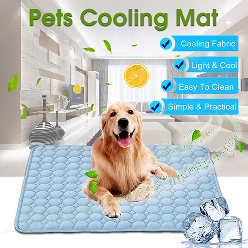 5210BIYU Mùa hè Chống ẩm Tơ lụa mát lạnh Cái đệm Thảm làm mát cho thú cưng Chó mèo Đệm ngủ Nệm