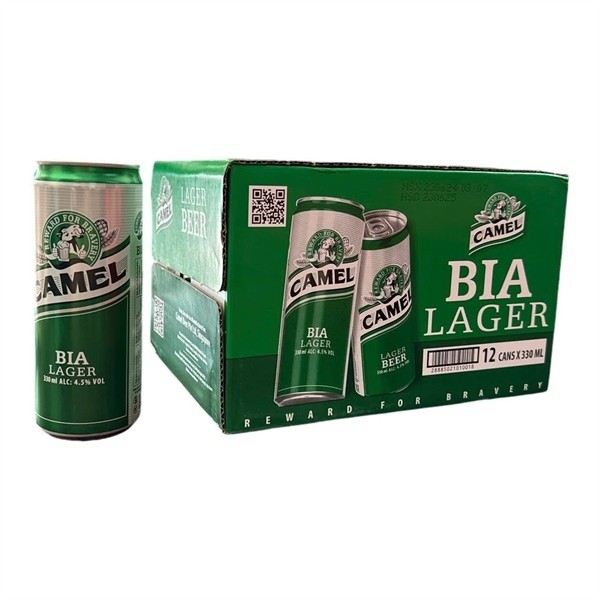 Thùng Bia Camel Premium 500ml-330ml lon cao đỏ/xanh