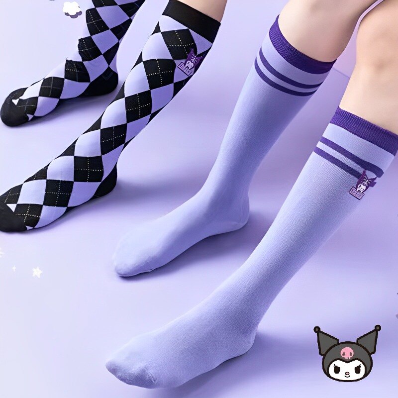 Kawaii Space-Adventure Anime Pattern Decorated 50D High Socks|Outfit for  sale