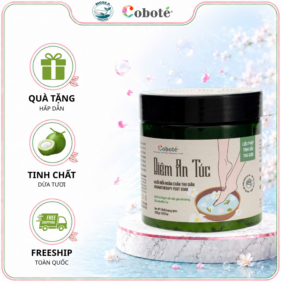 Muối ngâm chân thư giãn hỗ trợ ngủ ngon, hỗ trợ cải thiện nứt gót và mềm gót 65g 310g