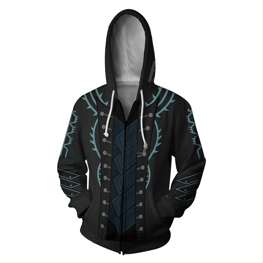 [Xuyon] DMC 5 vergil Trang Phục Cosplay hoodie khoá kéo áo khoác áo khoác nam giới trưởng thành Áo C