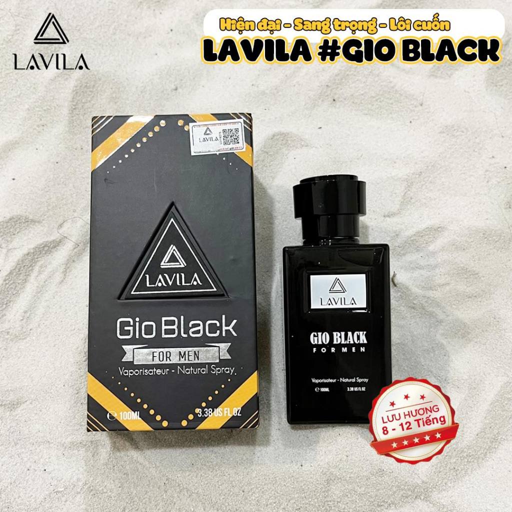 Nước Hoa Nam Gio Black Lavila 100ml Giá Sỉ Chính Hãng - Mùi Hương Hiện Đại Lôi Cuốn Thơm Lâu 8-12 Tiếng  - SẢN PHẨM RẤT CHẤT LƯỢNG, KHÁCH YÊU TRẢI NGHIỆM NHÉ, ĐẢM BẢO HÀNG HOT TRÊN THỊ TRƯỜNG HIỆN NAY