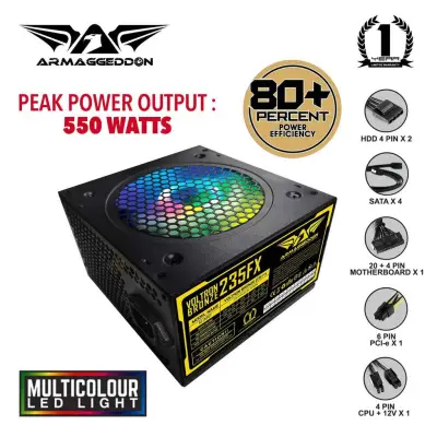 Armaggeddon Voltron Bronze 235FX Power Supply With 120mm LED Fan (550W)