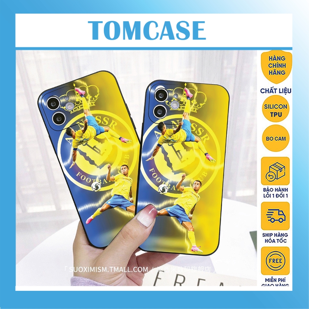 Ốp lưng iphone Ronaldo CLB FC Al Nassr R06 dẻo chống sốc cạnh vuông bảo vệ cam 7plus/8plus/x/xsmax/1