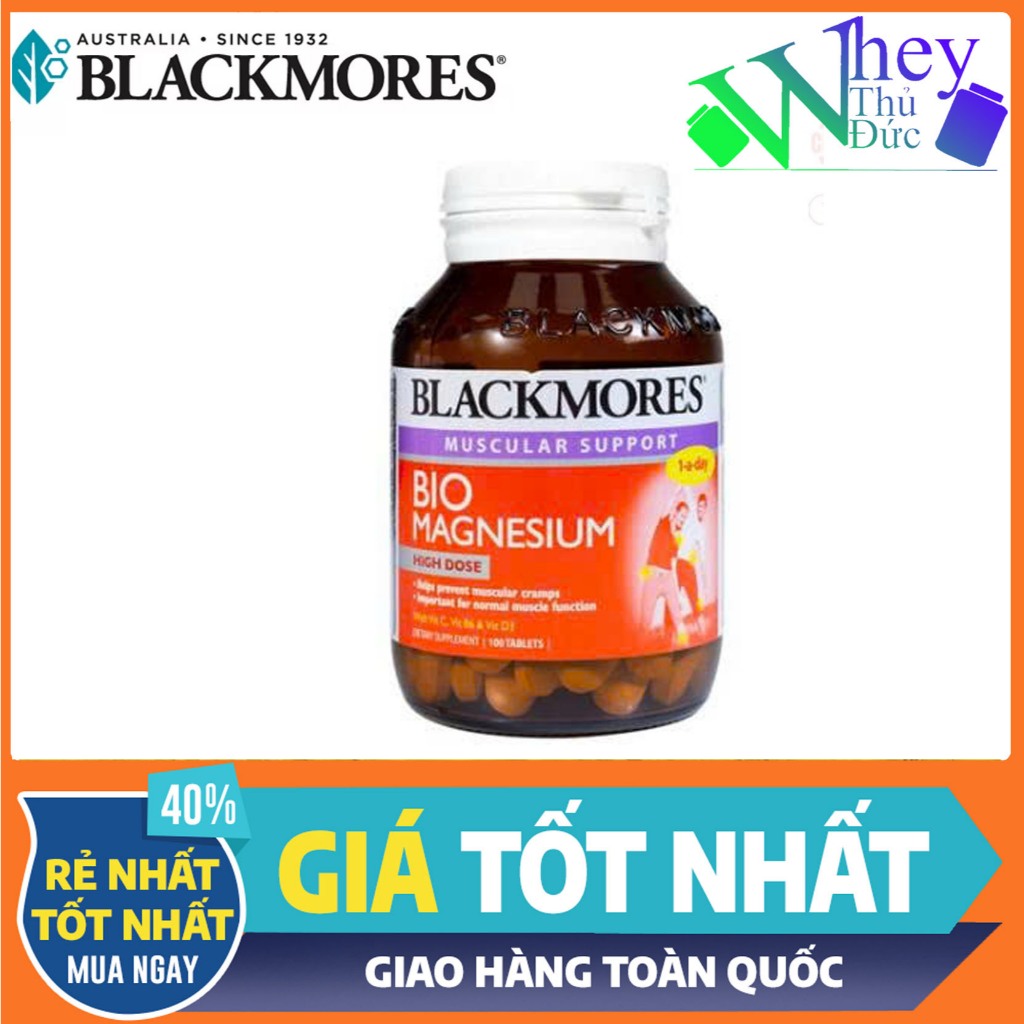Viên uống Blackmores Bio Magnesium hỗ trợ cơ bắp (100 viên)