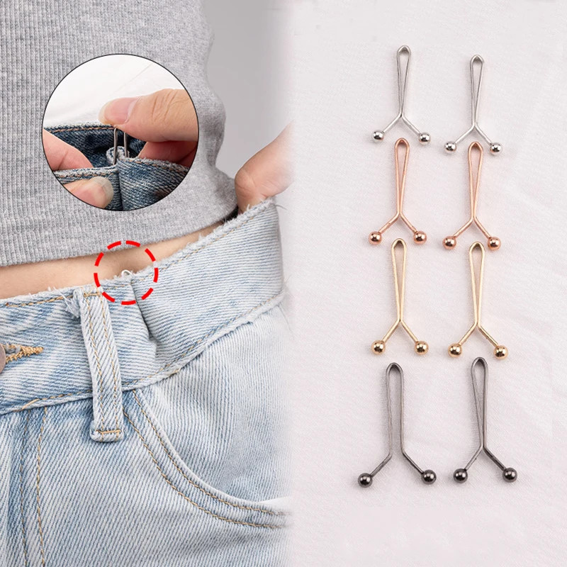 Waist Adjustable Clip Pants Skirt Cuff Fixed Clips Headscarf Shawl Anti Slip Brooch Unisex Fashion Jewelry