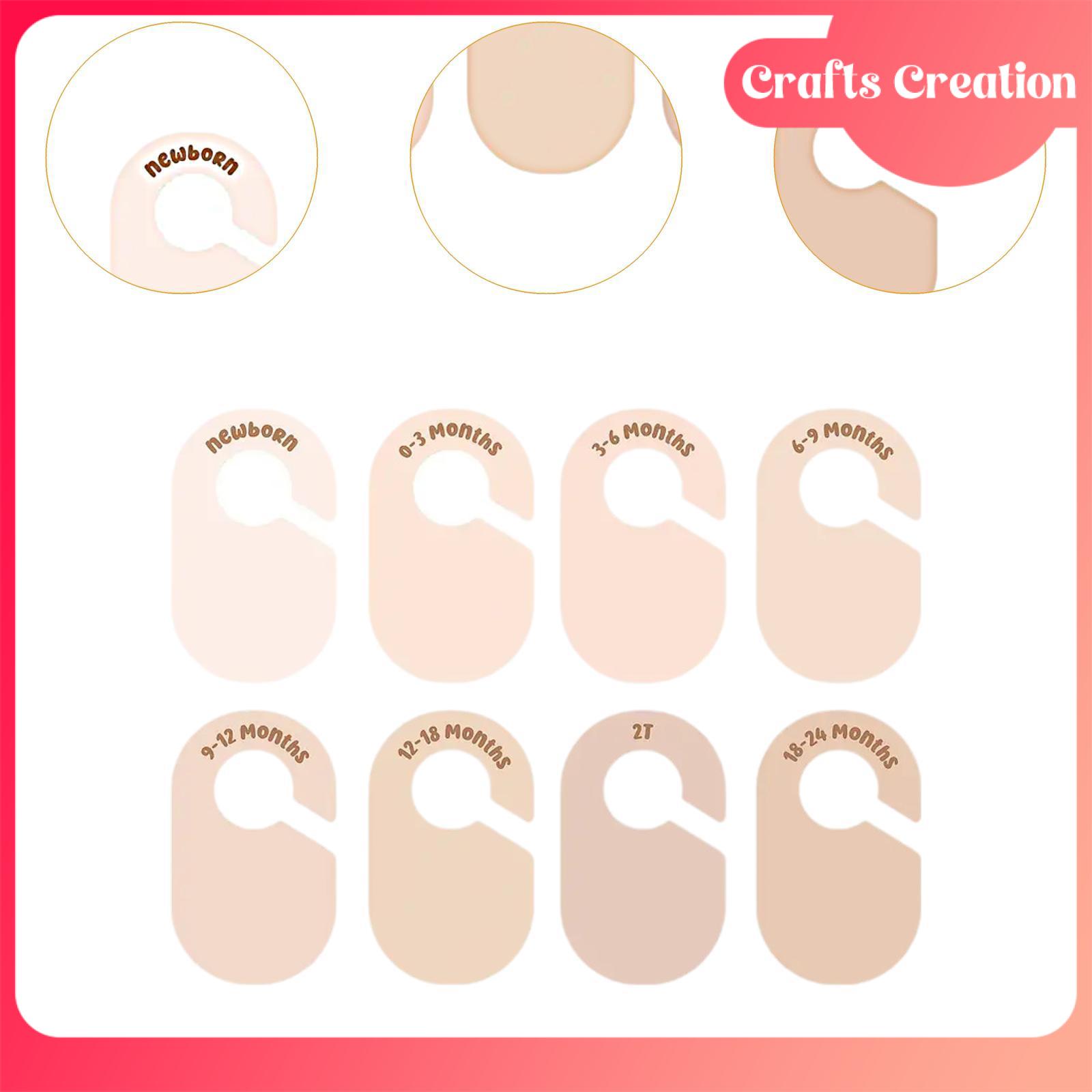 Crafts Creation 8Pcs Clothing Rack Size Dividers Baby Hanger for Wardrobe Newborn Infant Giá 165,185 Đồng*Miễn phí vận chuyển