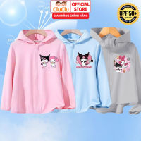 Áo chống nắng cho bé gái hình Kuromi CIUCIU BABY chất thun co dãn 4 chiều thoáng mát thấm hút mồ hôi