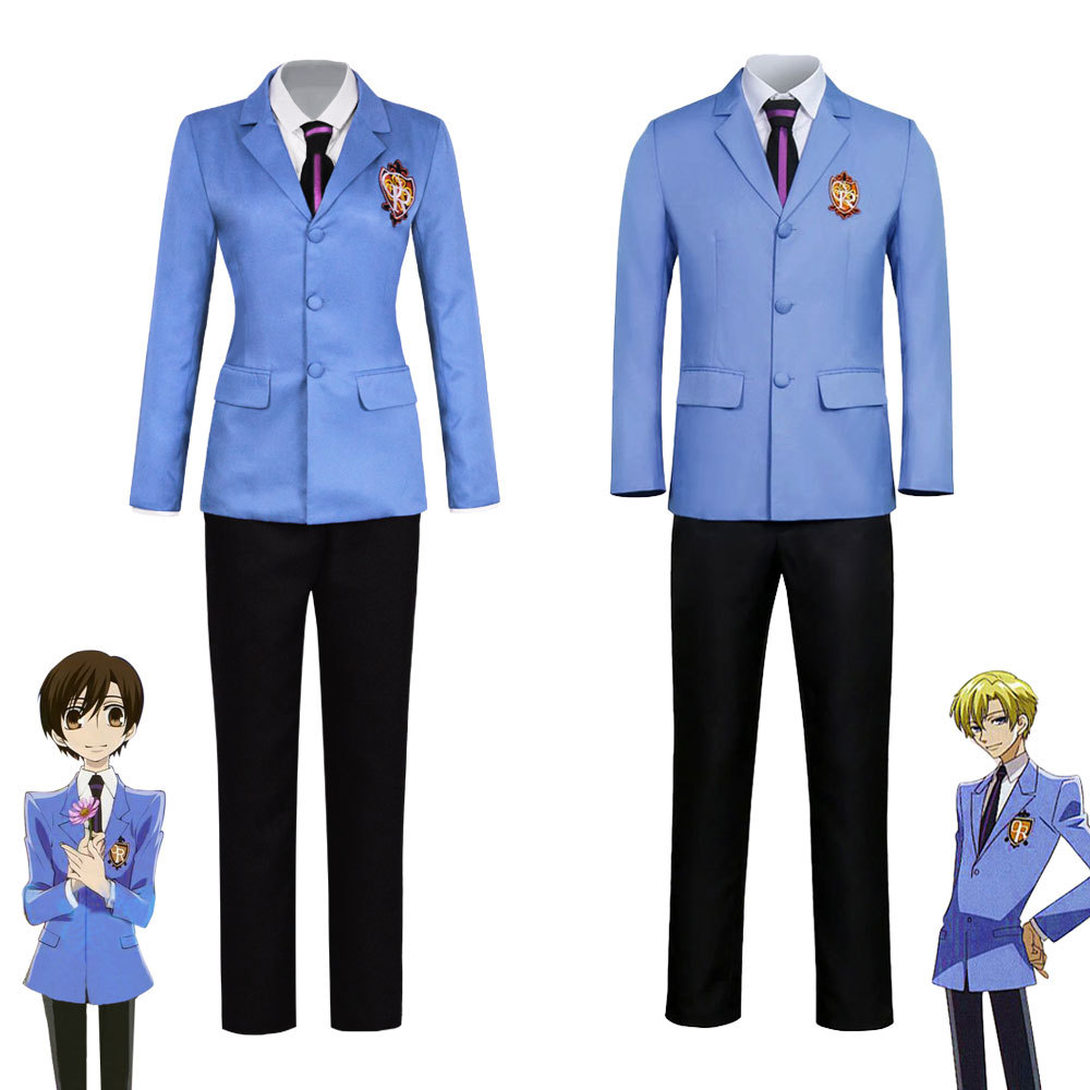 Ouran High School Host Club Coswear Suou Tamaki Fujioka Haruhi High School Jk Cosplay Halloween Stage Costumes