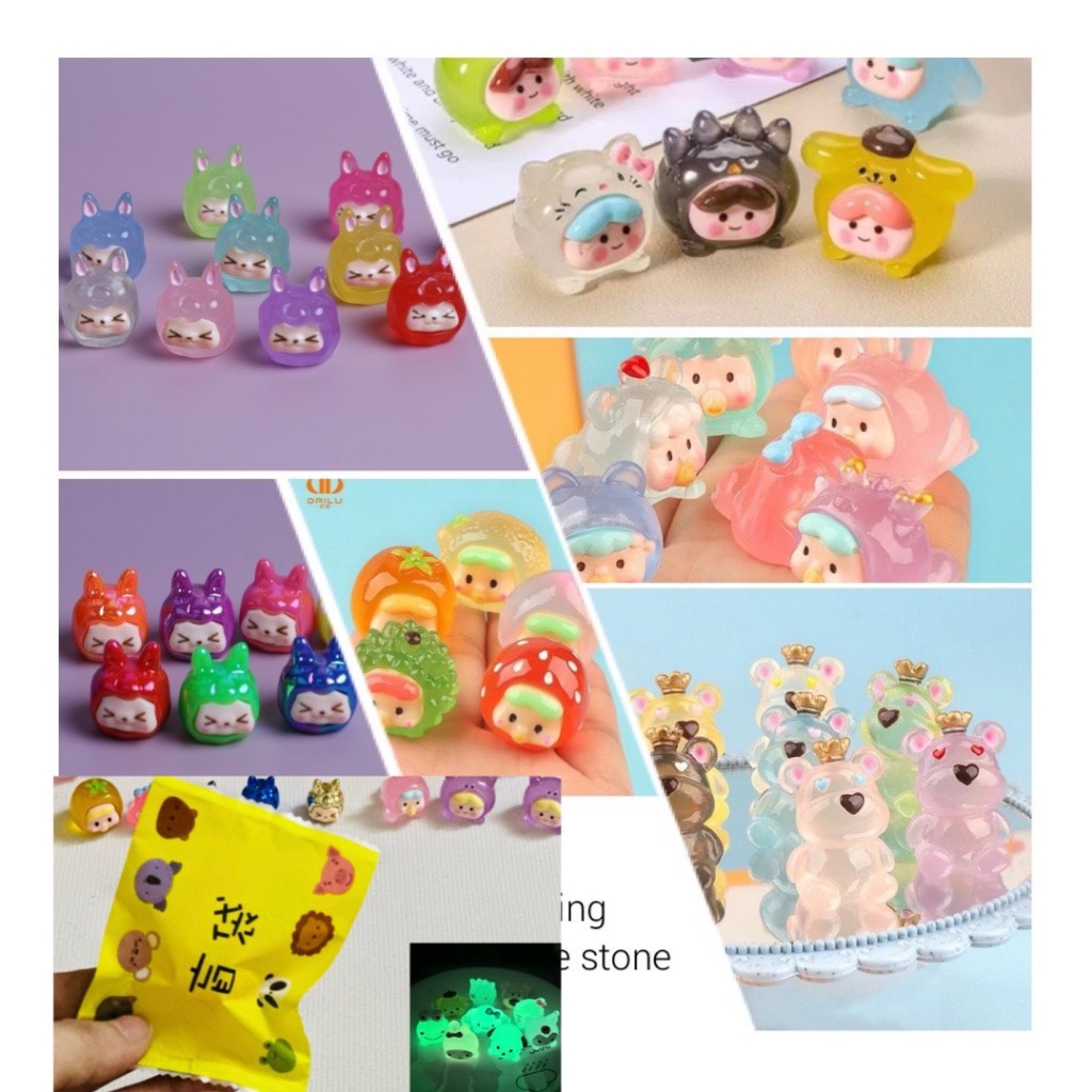 [Charm size To] SET 1-5 Túi mù may mắn charm size to cu te có phát sáng - Mẫu mới liên tục