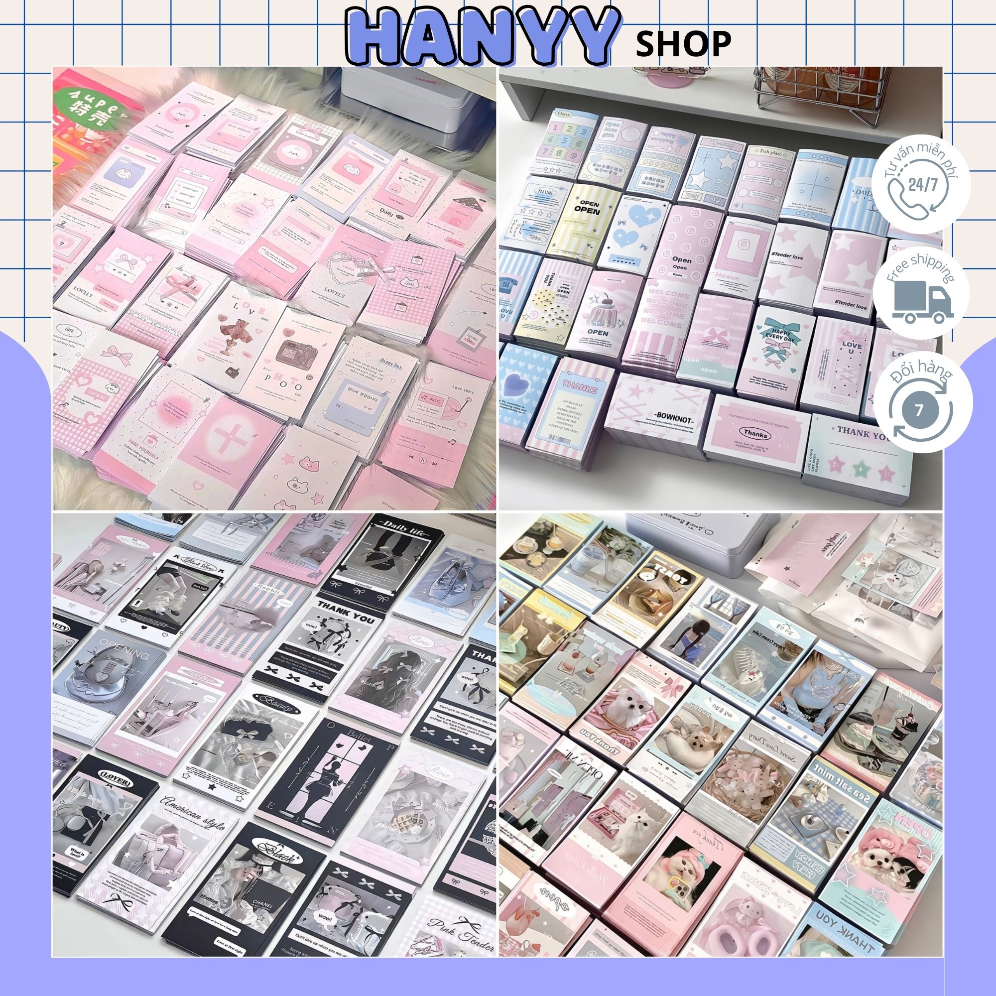 Set 20 sticker niêm phong gói hàng mix nhiều mẫu- hanyyshop