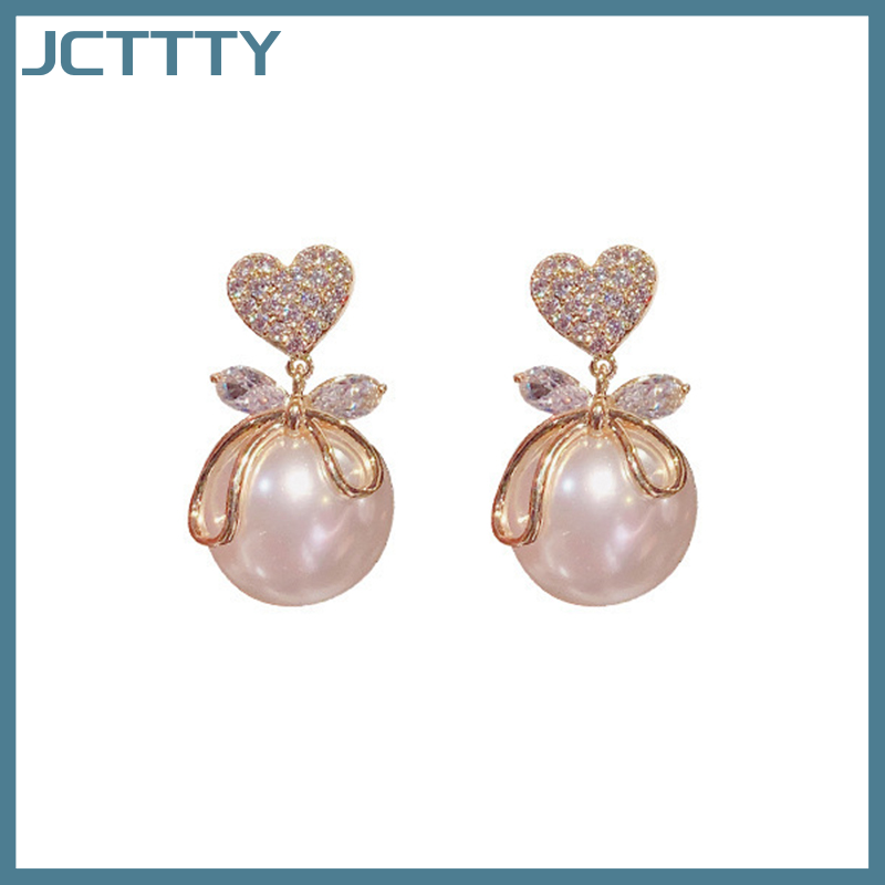 JCTTTY 1 cặp phụ nữ thép không gỉ giả ngọc trai tất cả các trận đấu đơn giản Stud Bông tai mặt dây chuyền