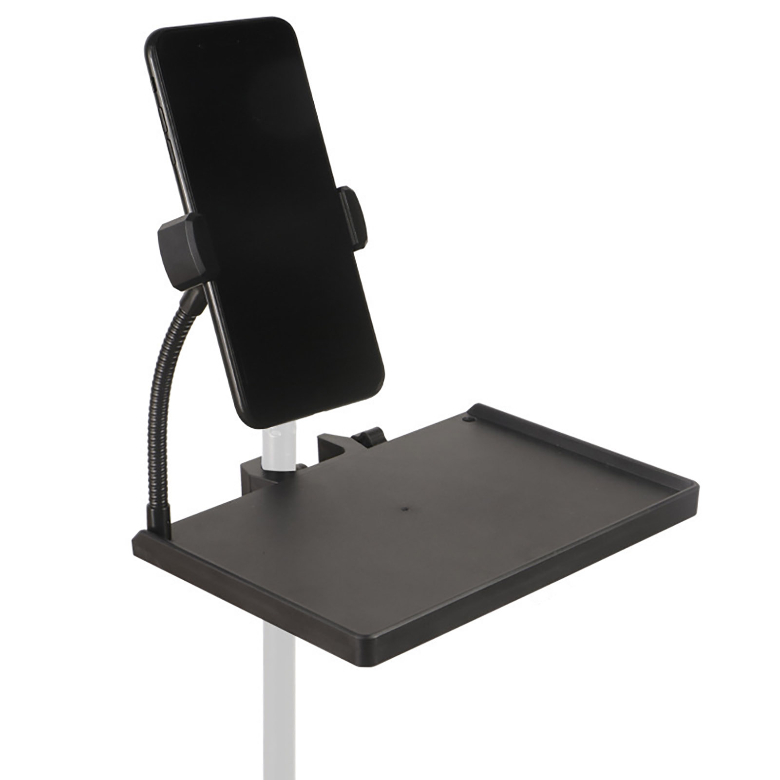 LM Microphone Stand Tray with Phone Holder Multi-functional Microphone Stand Tray Universal Mic Stand Tray with Phone Holder for Music Sheet Live Streaming Karaoke Compatible with Most Cell Phones - ยี่ห้อ ESCAM ราคา 189 บาท*ส่งฟรี