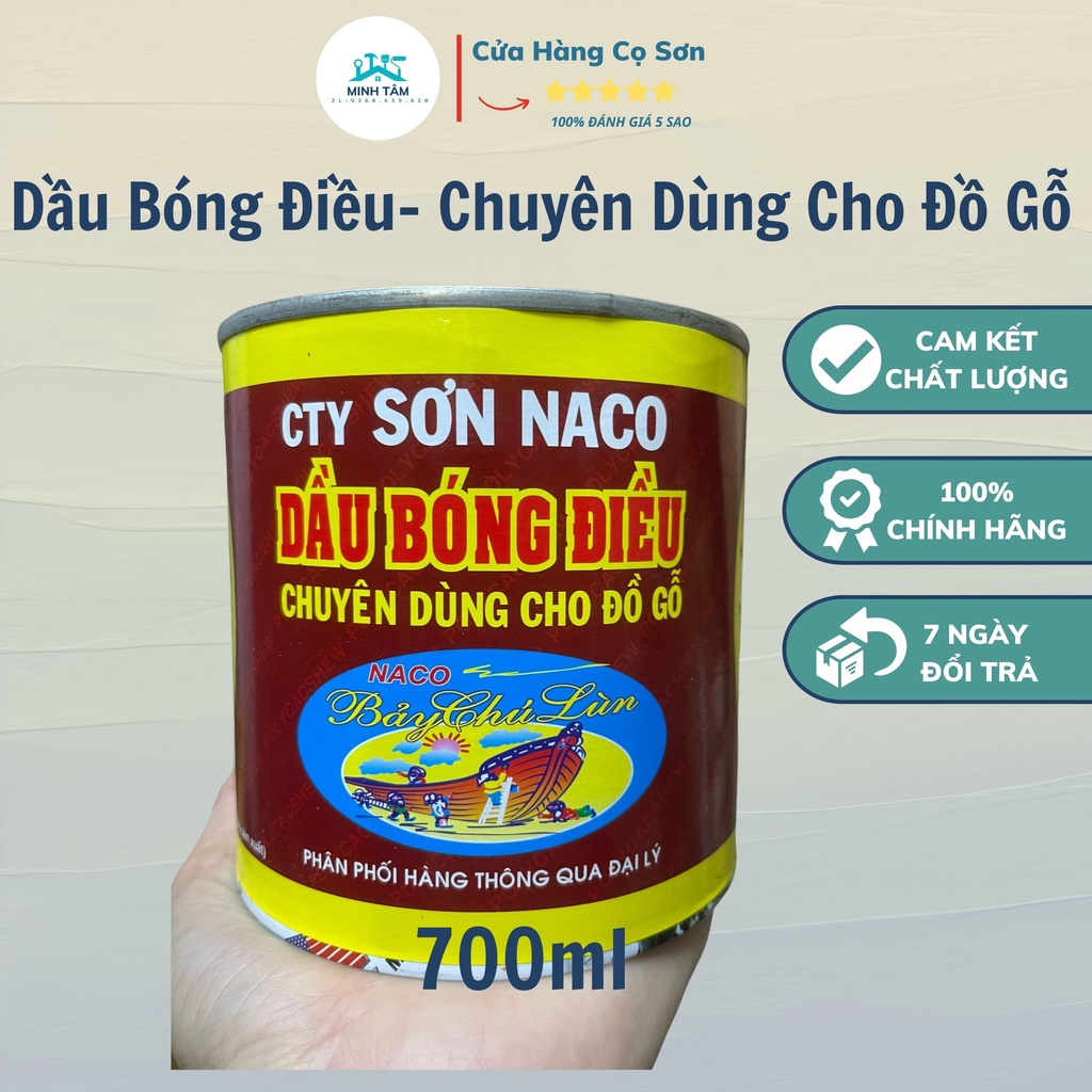 Dầu đánh bóng đồ gỗ- dầu bóng điều naco chuyên dùng cho đồ gỗ 700ml