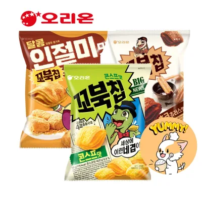 [ORION] Turtle Ggobuk Chip Choco Churros Chips Korean Snack 65g 80g 160g