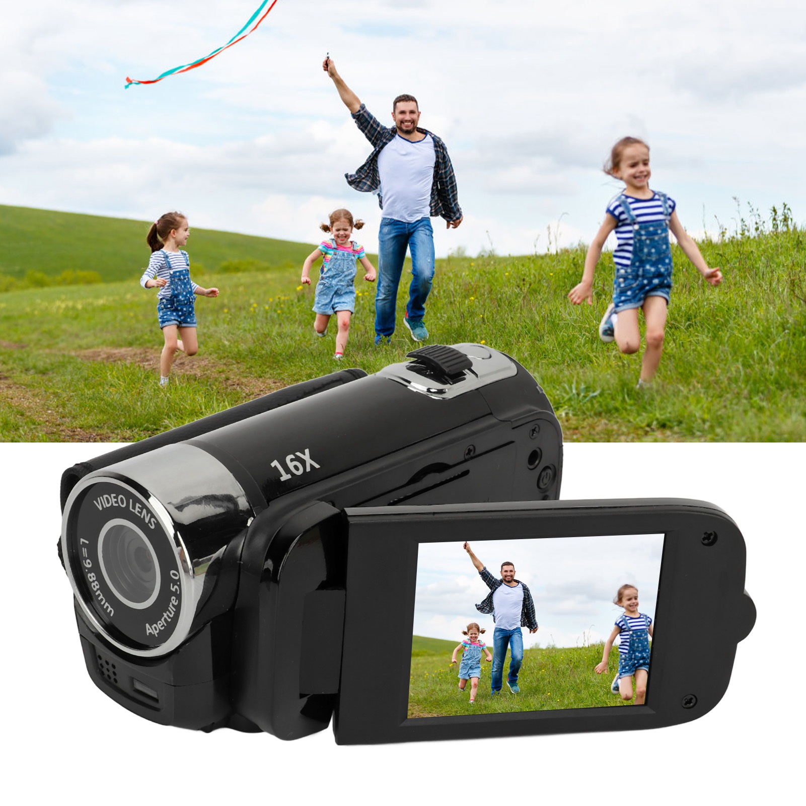 16MP Digital Camera 2.4 Inch Rotatable Screen Video Camera Recorder for