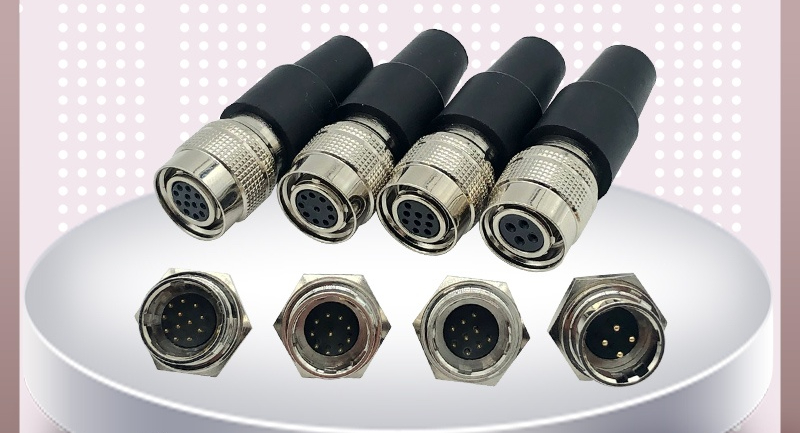 YC12 | YC12-4 lõi, đầu+ổ cắm Đầu Nối | Đẩy Kéo Tự Khóa | Phủ Vàng Chống Oxy Hóa | Tùy chọn: YC12-4/6/7/8/9/10/12 Lõi | Ổ Cắm + Đầu Cắm