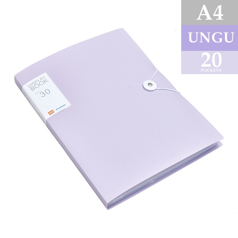 Display Book / Document Keeper A4 /Clear Holder / Display Book 20/30/40 Lembar Pocket Pastel-Thimple