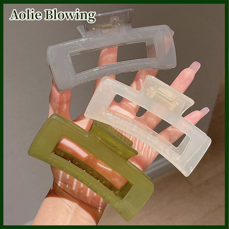 Aolie Quá Khổ thời trang móng vuốt tóc Clip tóc cho cô gái Phụ Nữ Trong Suốt tóc móng vuốt đuôi ngựa Claw Clip cua Phụ kiện tóc mũ nón