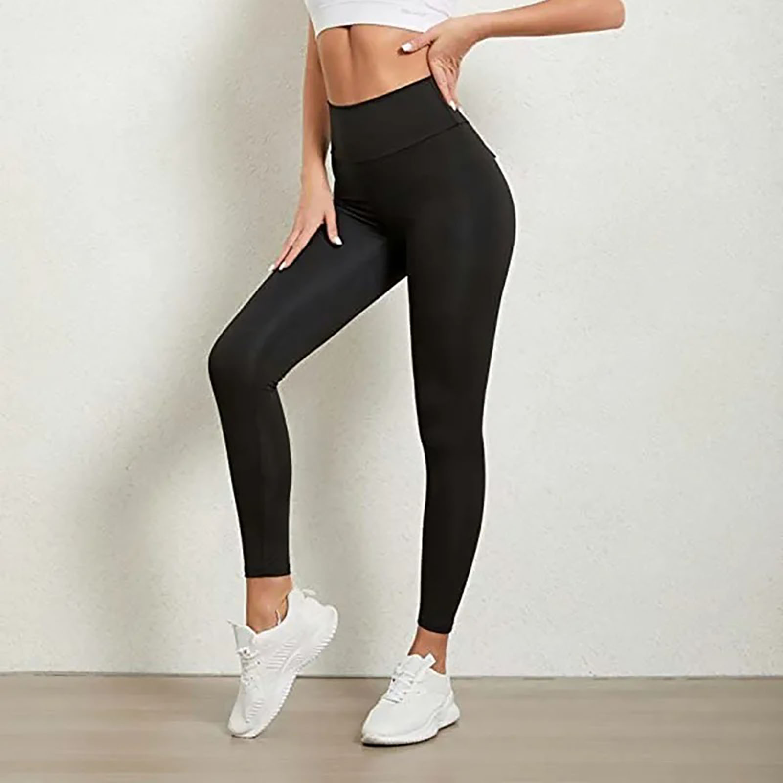 Workout Pants Aerodynamic High Waist Strap Yoga Leggings for Daily Use for Women - 2