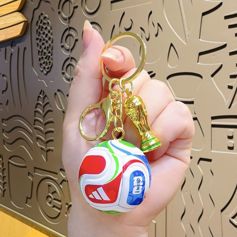 2026 Móc khóa hình cúp vô địch World Cup mới quà tặng cho người hâm mộ tại quán bar dành cho World Cup Mỹ-Canada-Mexico.