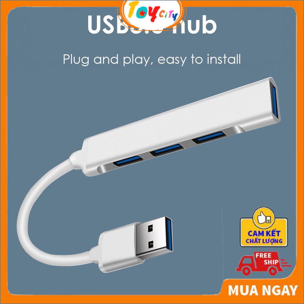 Cáp chuyển đổi type c sang usb hub 3.0, cổng chuyển đổi type c sang usb 3.0 splitter usb3.0 type-c hub adapter - toycity