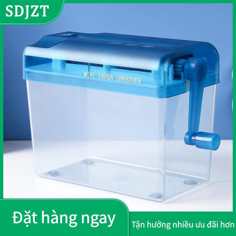 SDJZT YINGRAN Xách tay mini của nhãn hiệu giấy Shredder Hand Crank rõ ràng chất thải bin cho băm nhỏ kinh doanh thẻ nhà văn phòng sử dụng hàng ngày