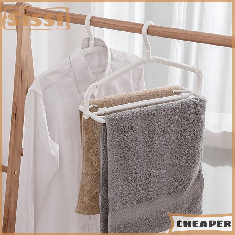 Sissi Plastic Clothes Hanger With Clip Space Saving Scalable T-Shirt Dress Coat Towel Hanger Accessories For Home Closet Balcony