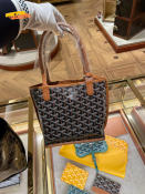 Goyard/ Goya handbag one shoulder portable tote tote bag Y letter printed mini double-faced mother shopping bag