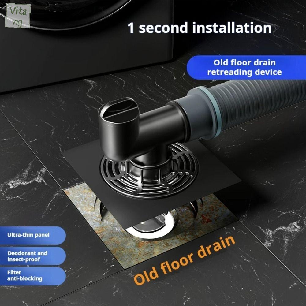 VITANG Thoát nước nhanh chóng Cống thoát nước chống mùi Nhẫn silicone Kiểm soát côn trùng Ống thoát nước hai trong một Dễ dàng cài đặt Màn hình lọc Ống thoát nước máy giặt Bồn rửa