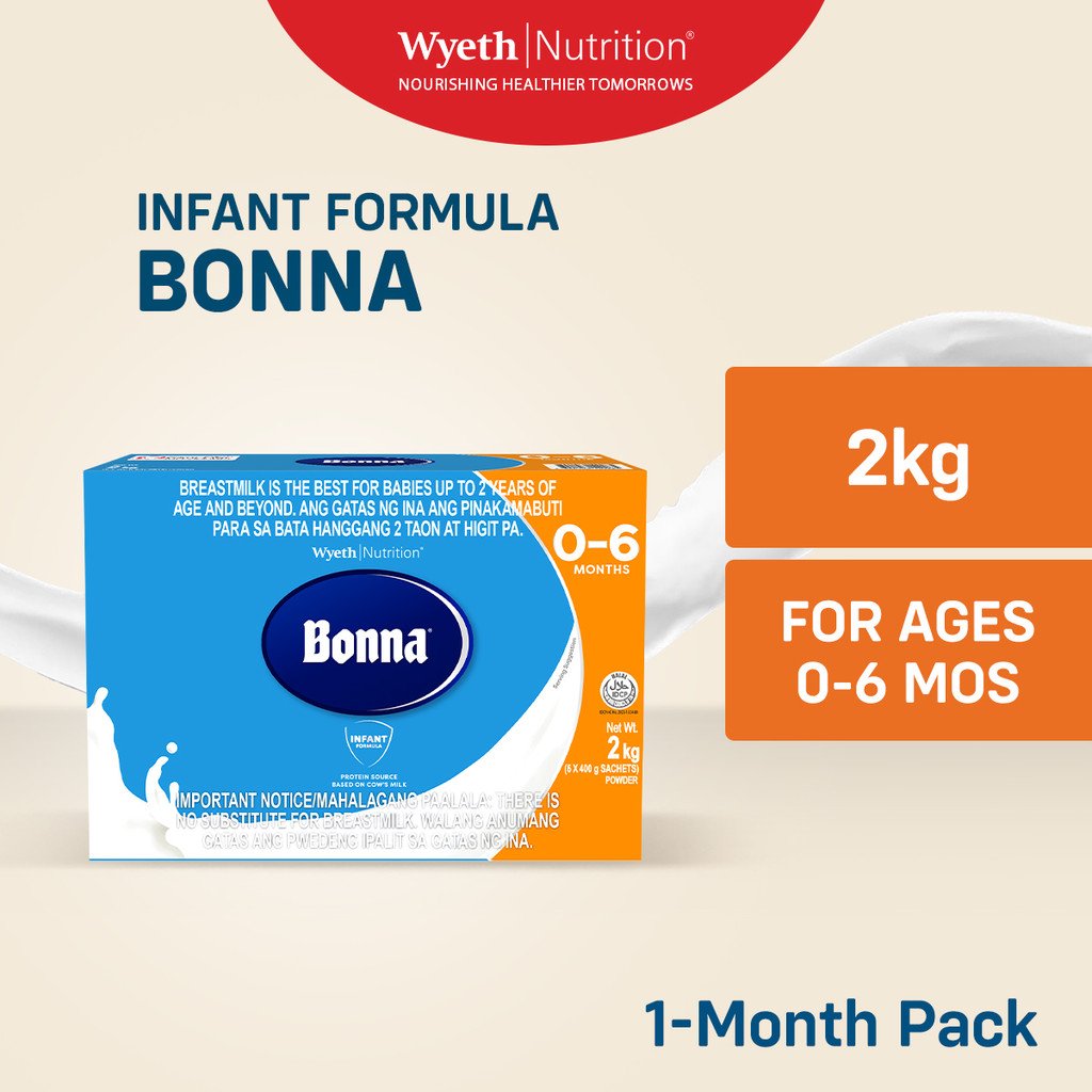 BONNA Stage One Infant Formula Milk Powder for 0-6 Months Old 2kg