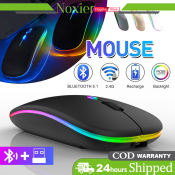 NOXIER Rechargeable RGB Wireless Mouse - Ultra-Thin & Silent