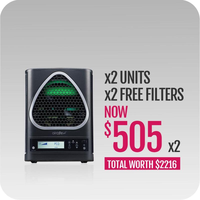 novita AirCare Pro™ Air/Surface Sterilizer NAS6000i Twin Pack with FOC Redemption Filter x 2 Singapore