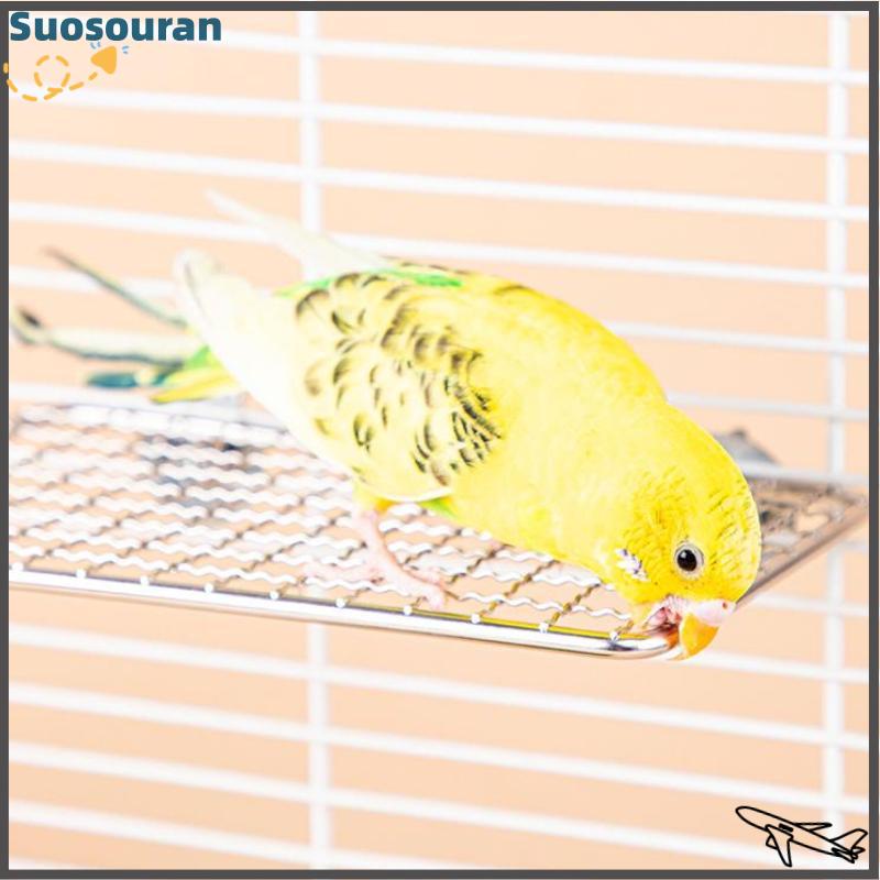 【suosouran】🔥🔥 Pet Parrot thép không gỉ còn lại nhảy nền tảng đứng Hội Đồng Quản trị nhai cắn đồ chơi dính cây chi nhánh đứng giá chim lồng phụ kiện