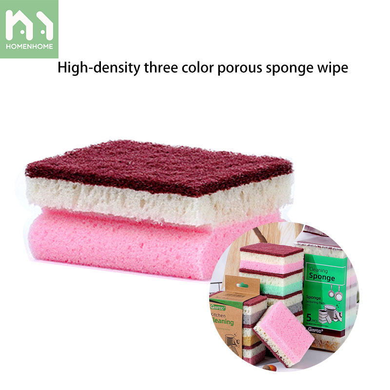 Homenhome Kitchen Durable Decontamination Sponge for Household Dishes and Pots Cleaning Artifact ราคา 46 บาท*ส่งฟรี