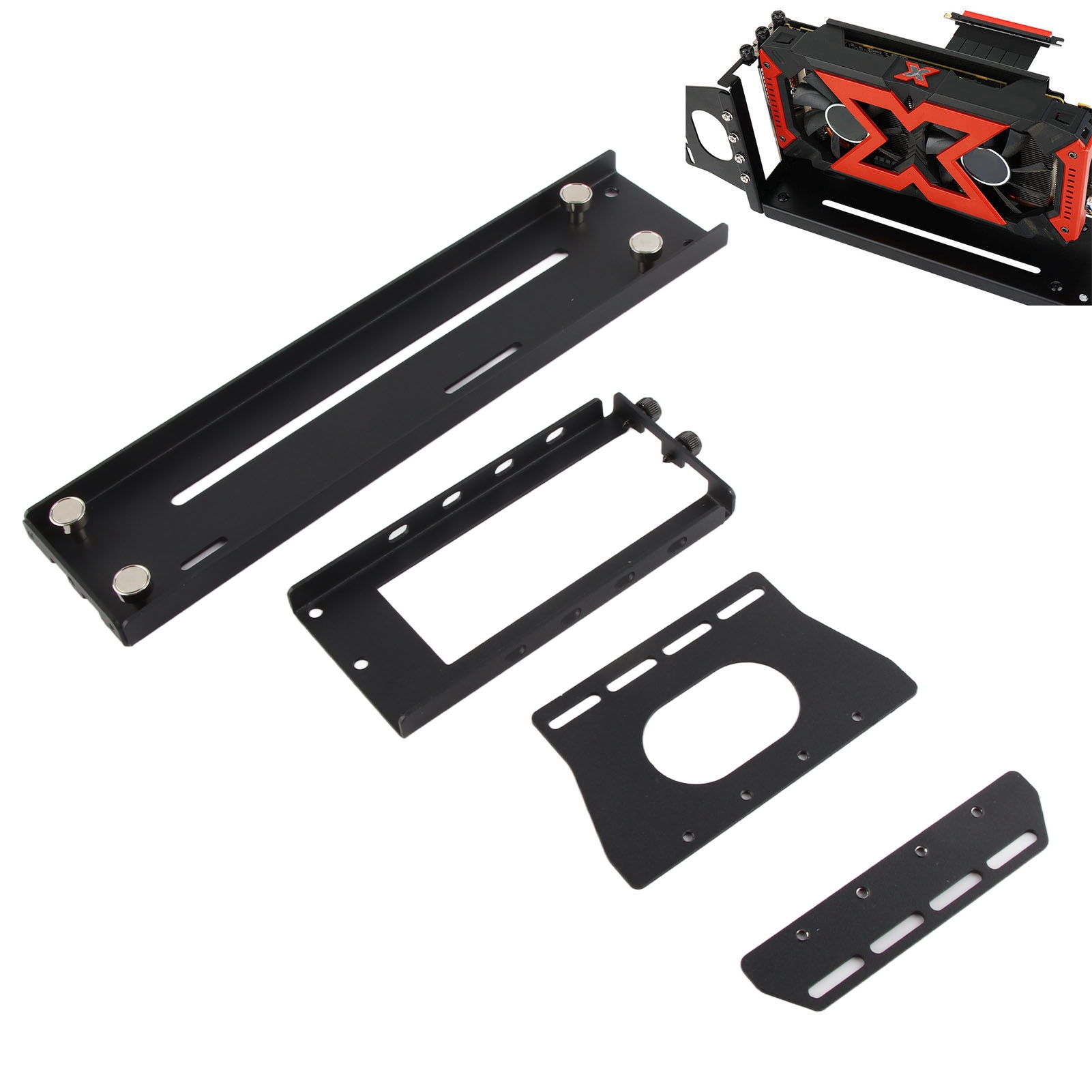 Vertical GPU Mount PCI E 3.0 X16 VGA GPU Holder Magnetic Base for ATX PC Case