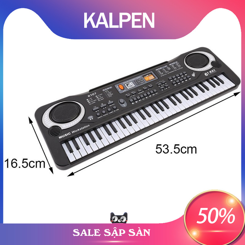 Đàn Piano Đàn Điện Tử 61 Phím Kèm mic Đàn Piano Cho Bé Đa Chức Năng KALPEN