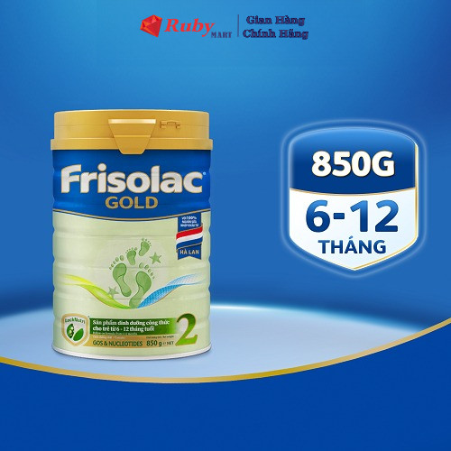 Sữa Bột Frisolac Gold 2 850G cho bé từ 6-12 tháng tuổi