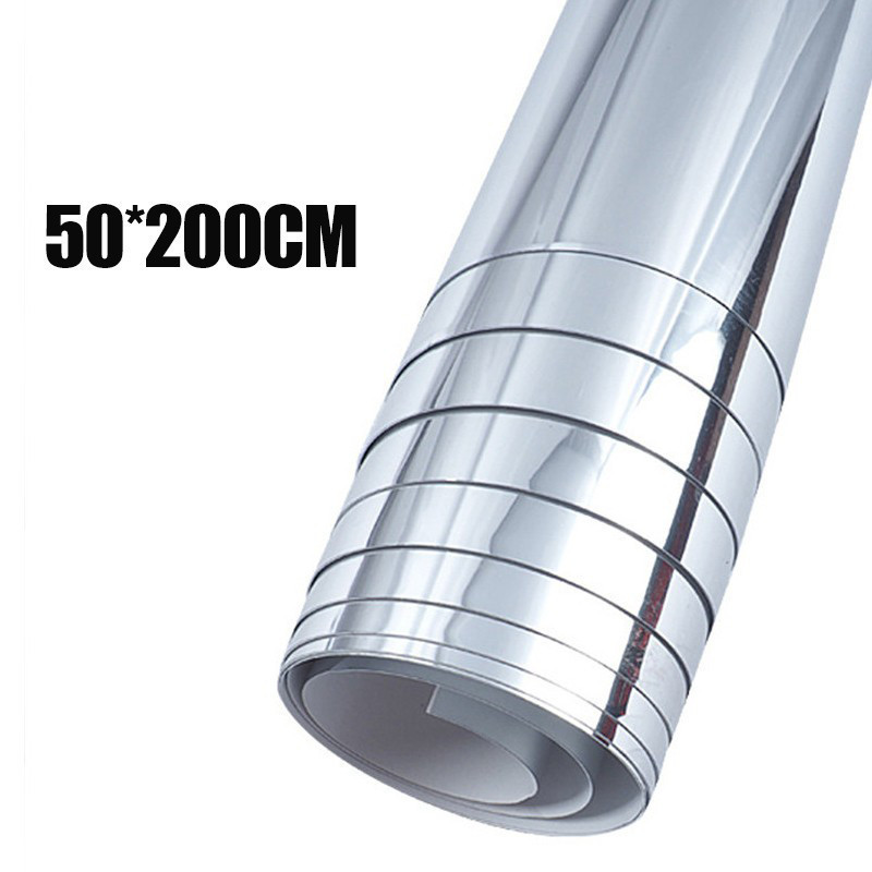 กระจกแผ่น 50x200cm กระจกพลาสติก สำหรับติดผนัง มีกาวในตัว กระจกติดผนัง กระจกความละเอียดสูง สติ๊กเกอร์ติดกระจกห้องน