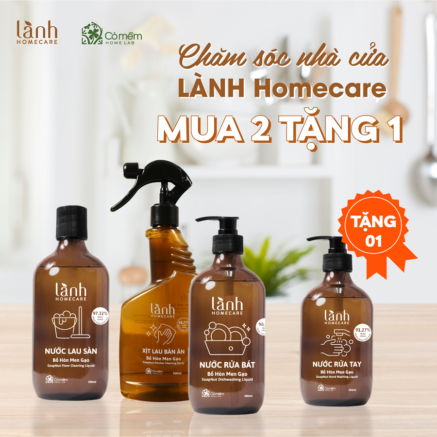 Mua 2 tặng 1 LÀNH Homecare chai 350/500ml