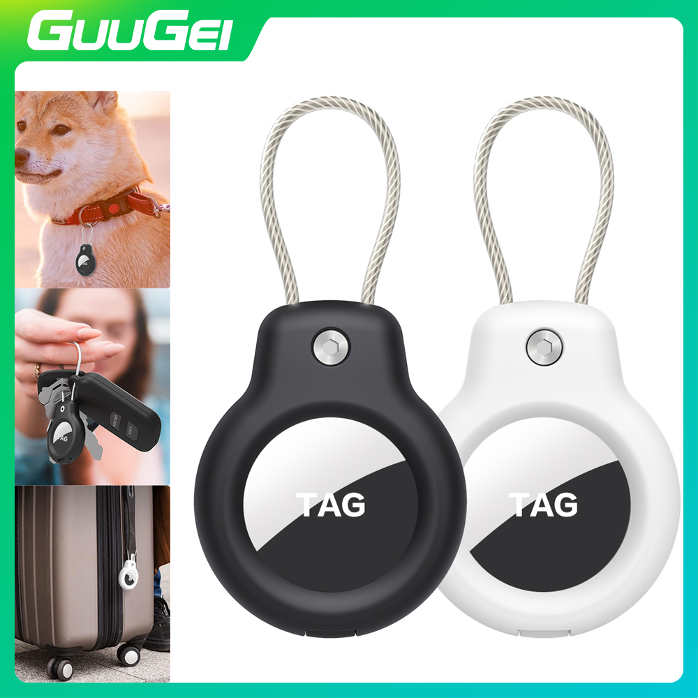 GUUGEI For A-pple Air-tags Case Holder Protective Shell Tracker Pet Position Anti Lost Anti-scratch Cover Sleeve Keychain ราคา 229 บาท*ส่งฟรี