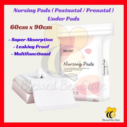 Uber Bear Postnatal / Pregnant / Babies / Adult Nursing Disposable Waterproof Breathable Underpad-Under Pad 6 Pcs