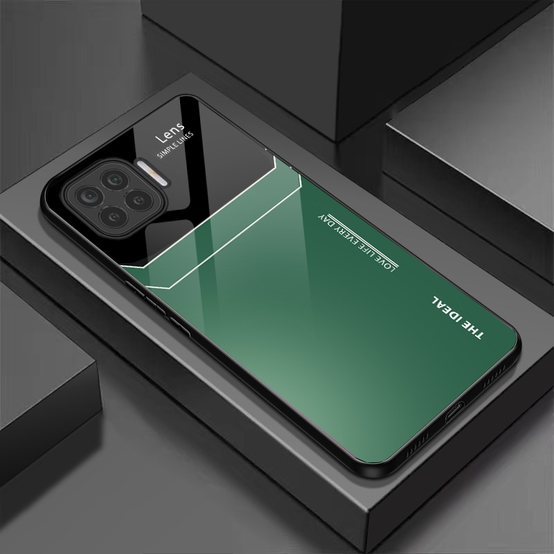 Ốp Lưng OPPO A73 A93 Mặt lưng kính chống sốc thiết kế riêng