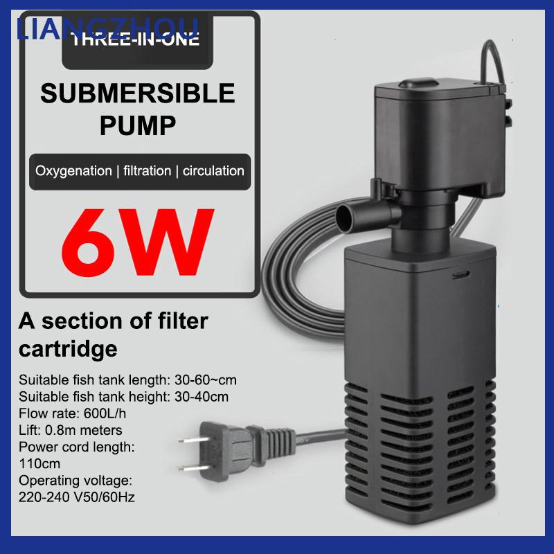 LIANGZHOU Nhựa 3 Trong 1 Fish Tank Lọc Lọc Tăng Oxy Không Khí Aquarium Lọc Với Bên Trong Miếng Bọt Biển 4 6 12 20 30W - 2