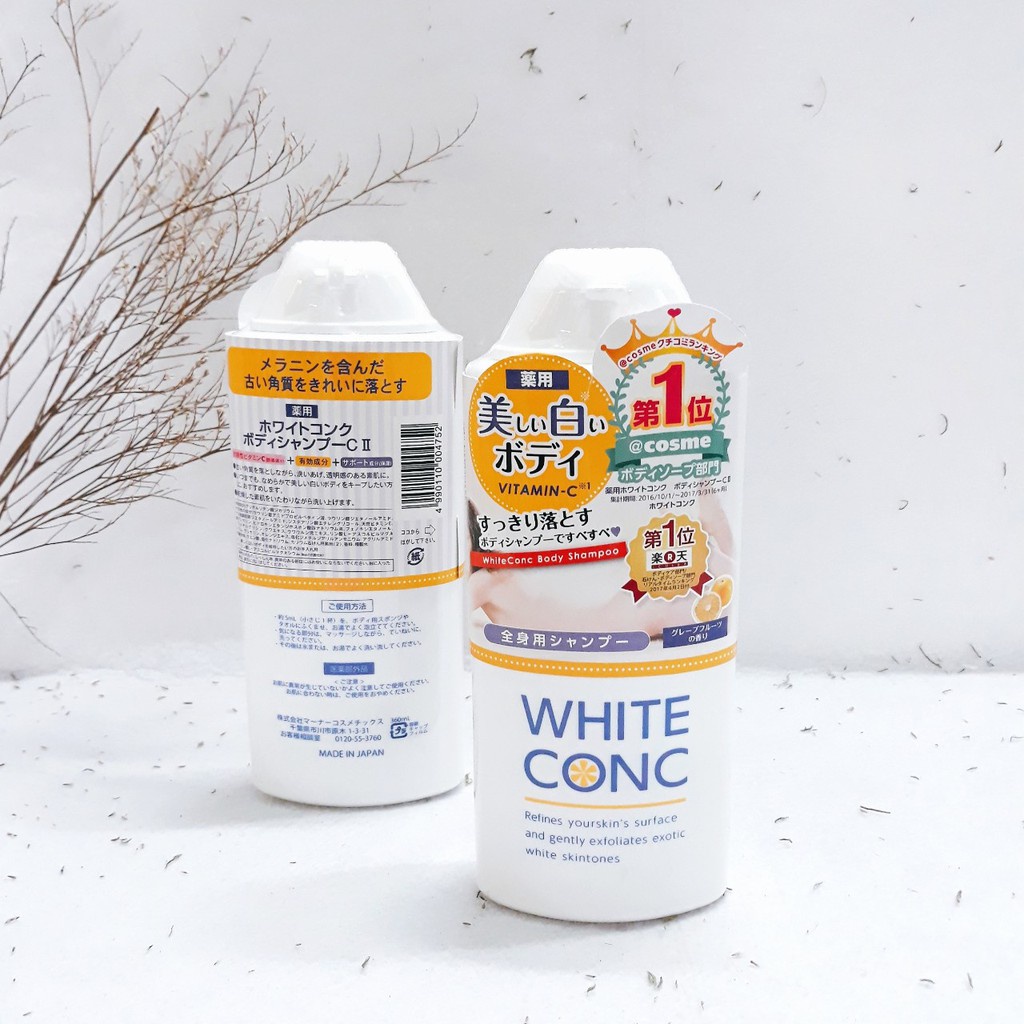 Sữa tắm sáng da white conc body shampoo 360ml